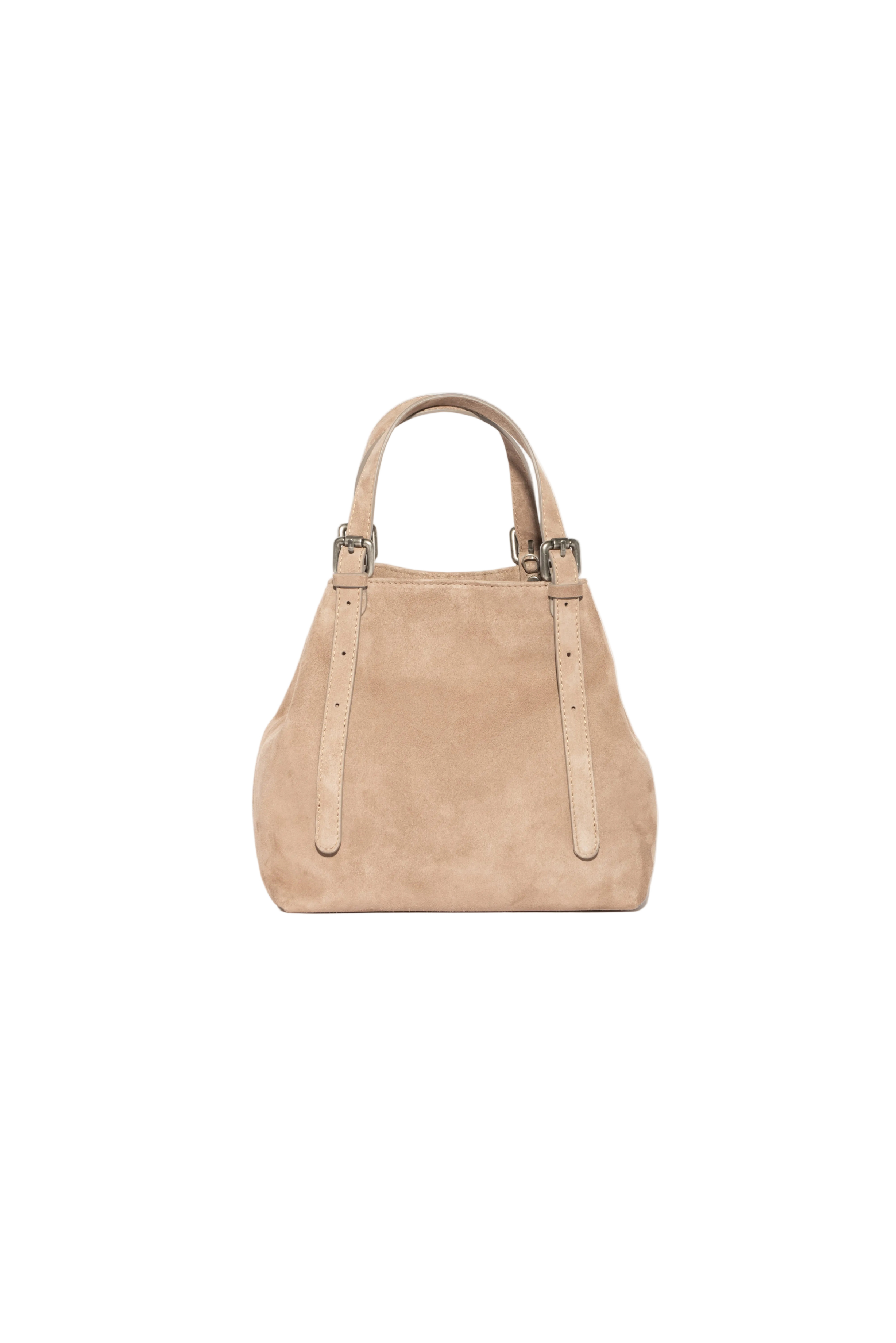 Borsa a mano piccola in suede colore acero