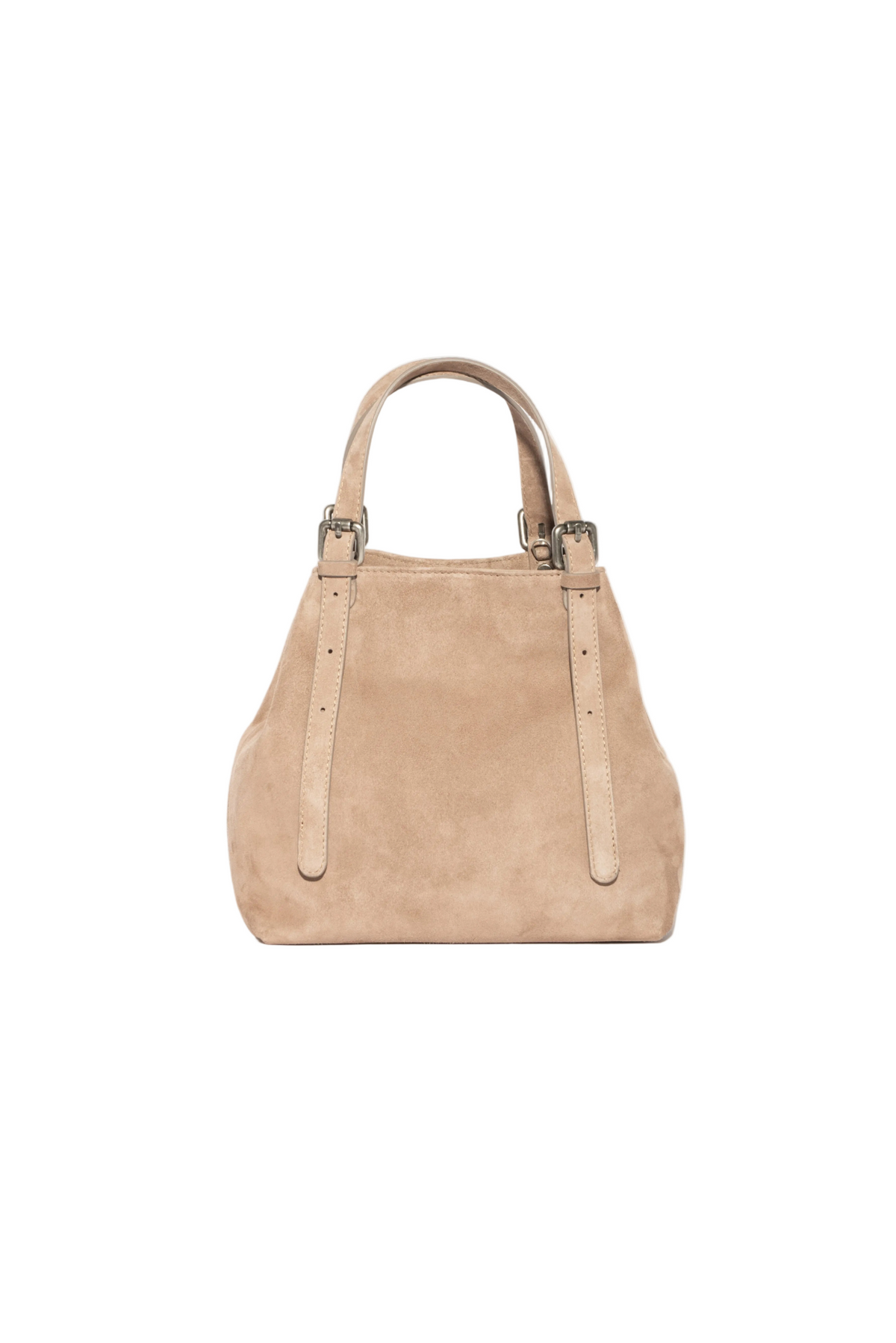 Borsa a mano piccola in suede colore acero