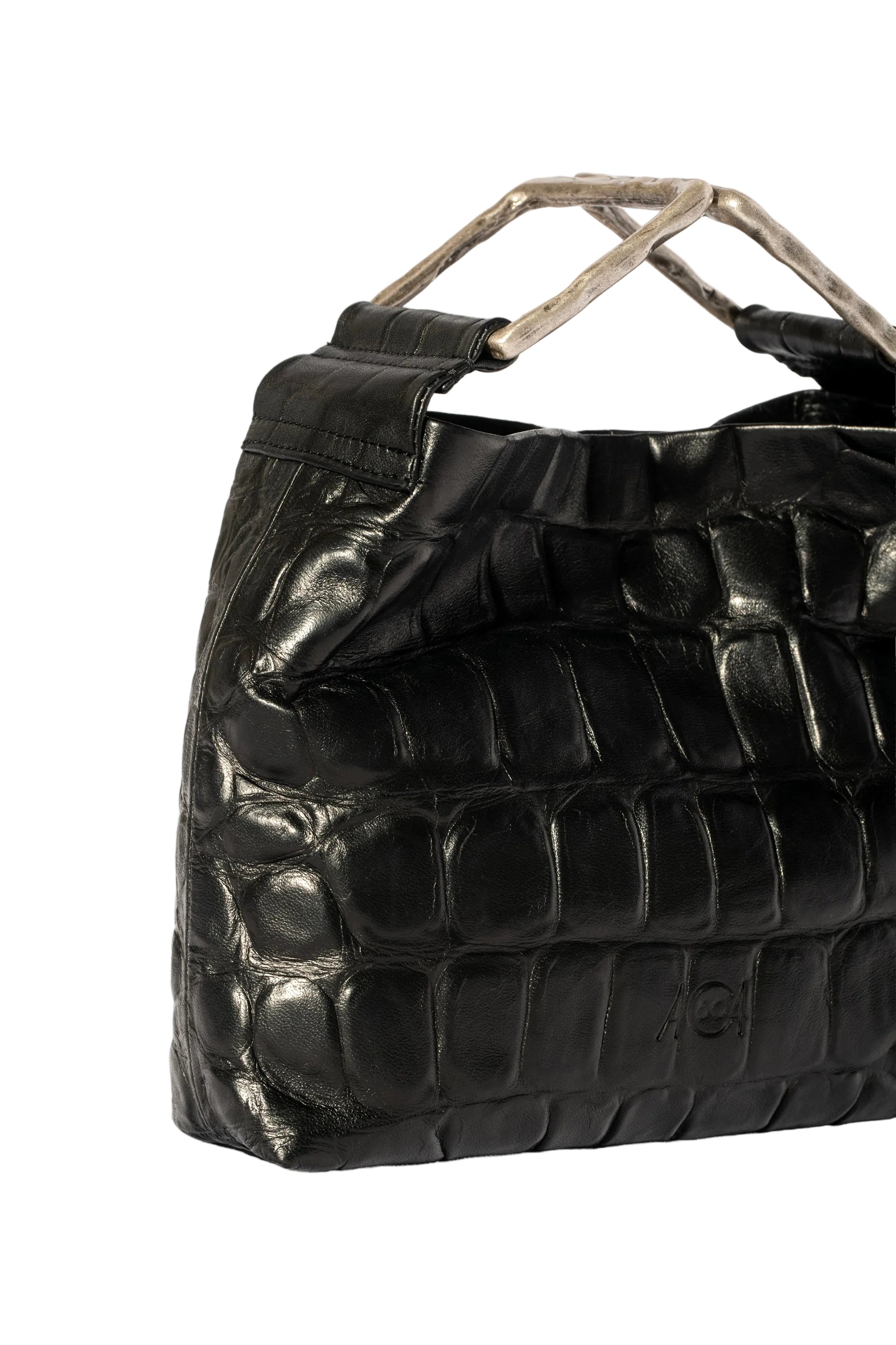 Borsa piccola pouch in cocco colore nero