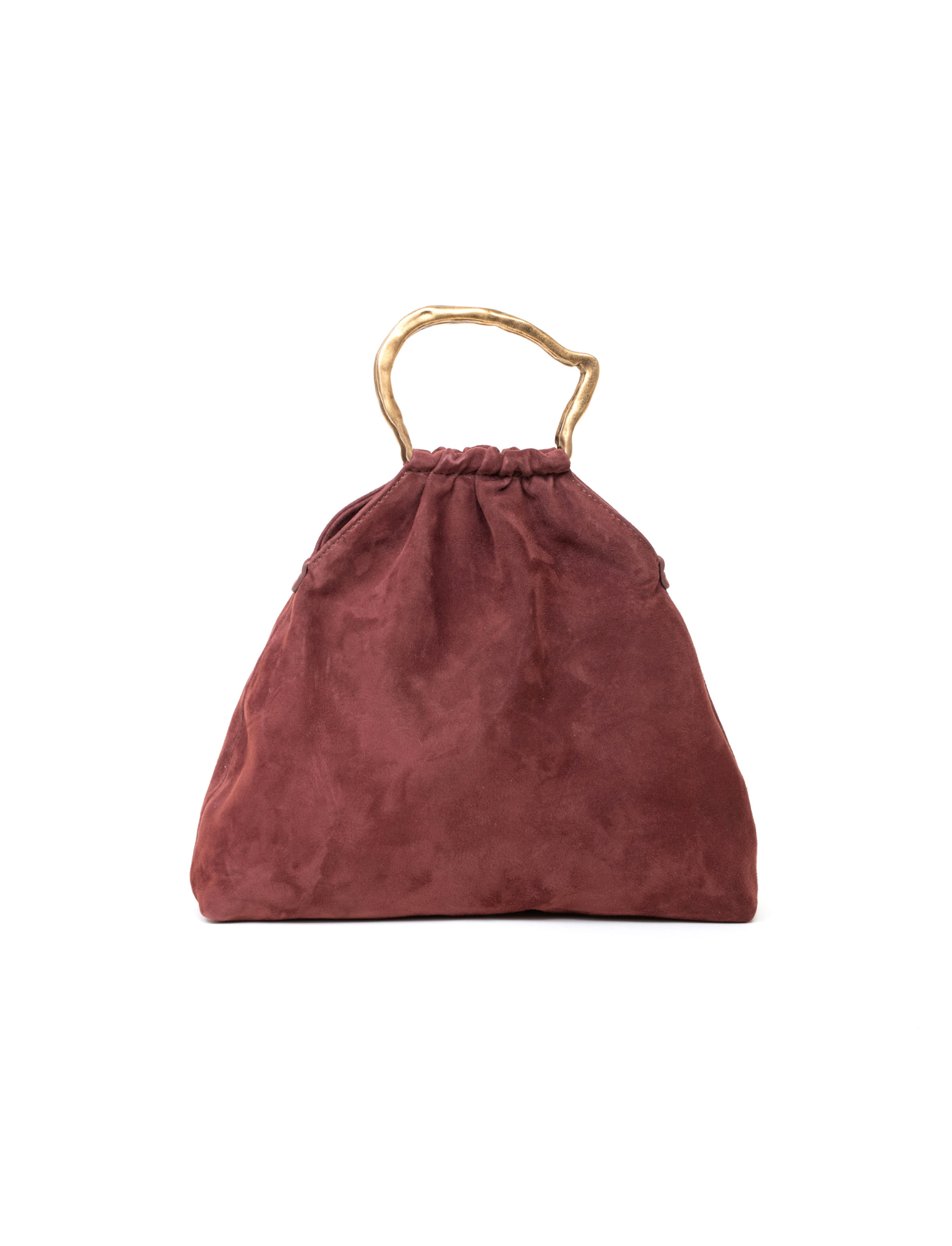 Bag pouch in suede colore ruggine
