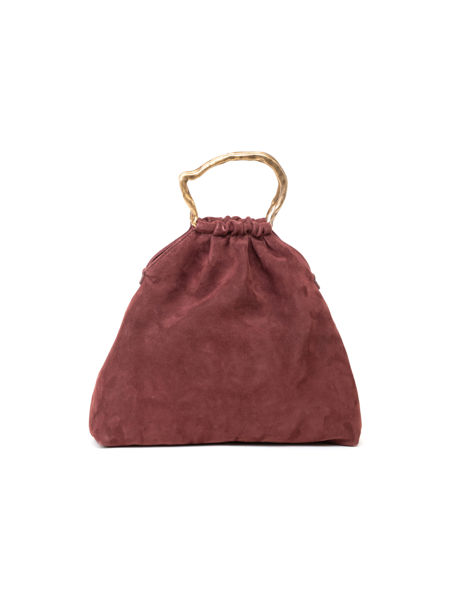 Bag pouch in suede colore ruggine