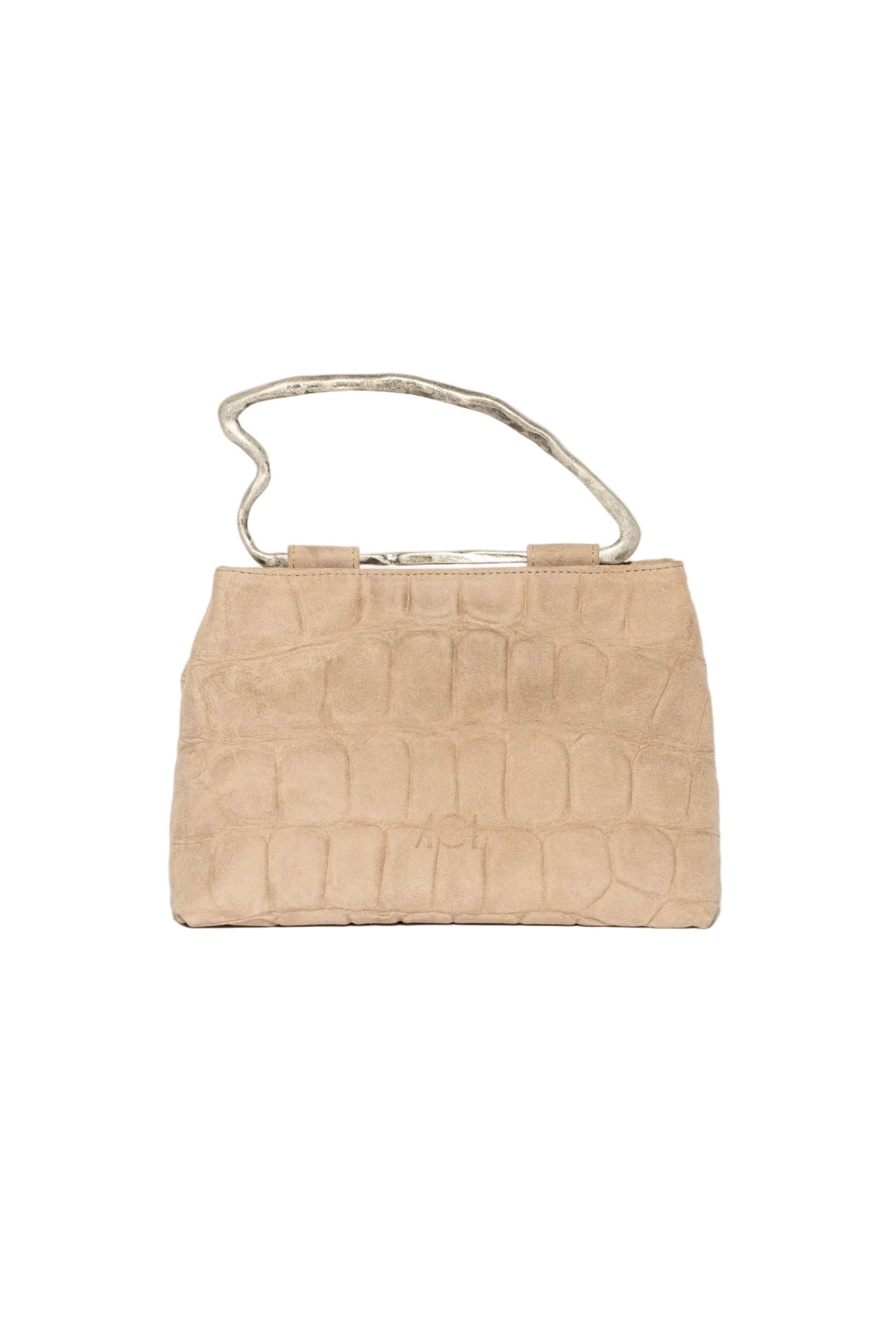 Borsa doppio scomparto in cocco colore cocco