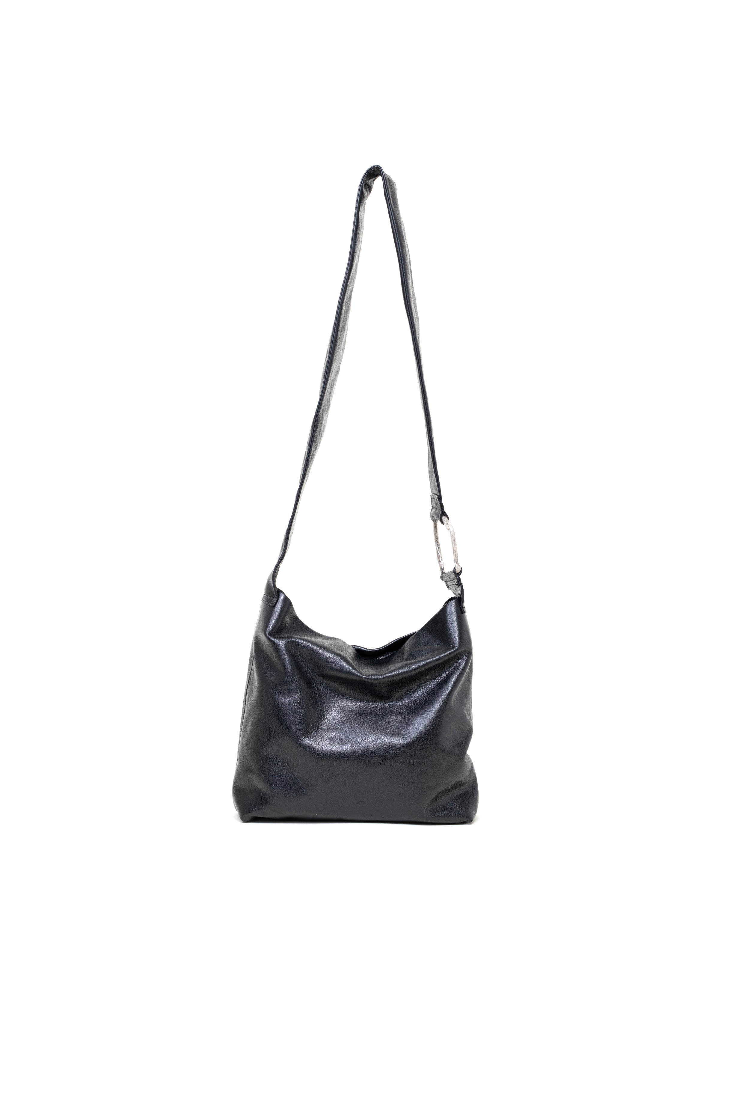 Borsa grande a tracolla in pelle colore nero