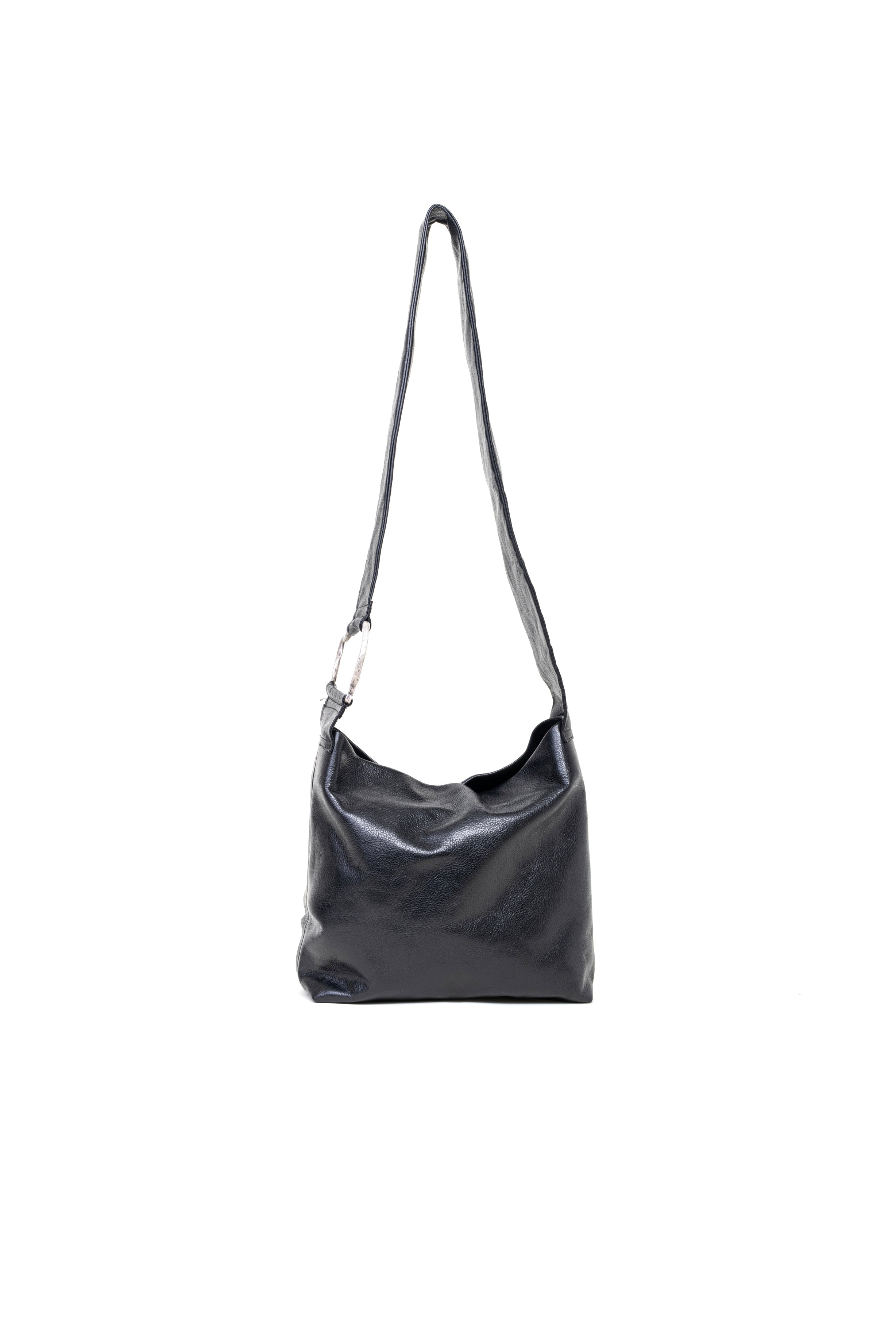 Borsa grande a tracolla in pelle colore nero