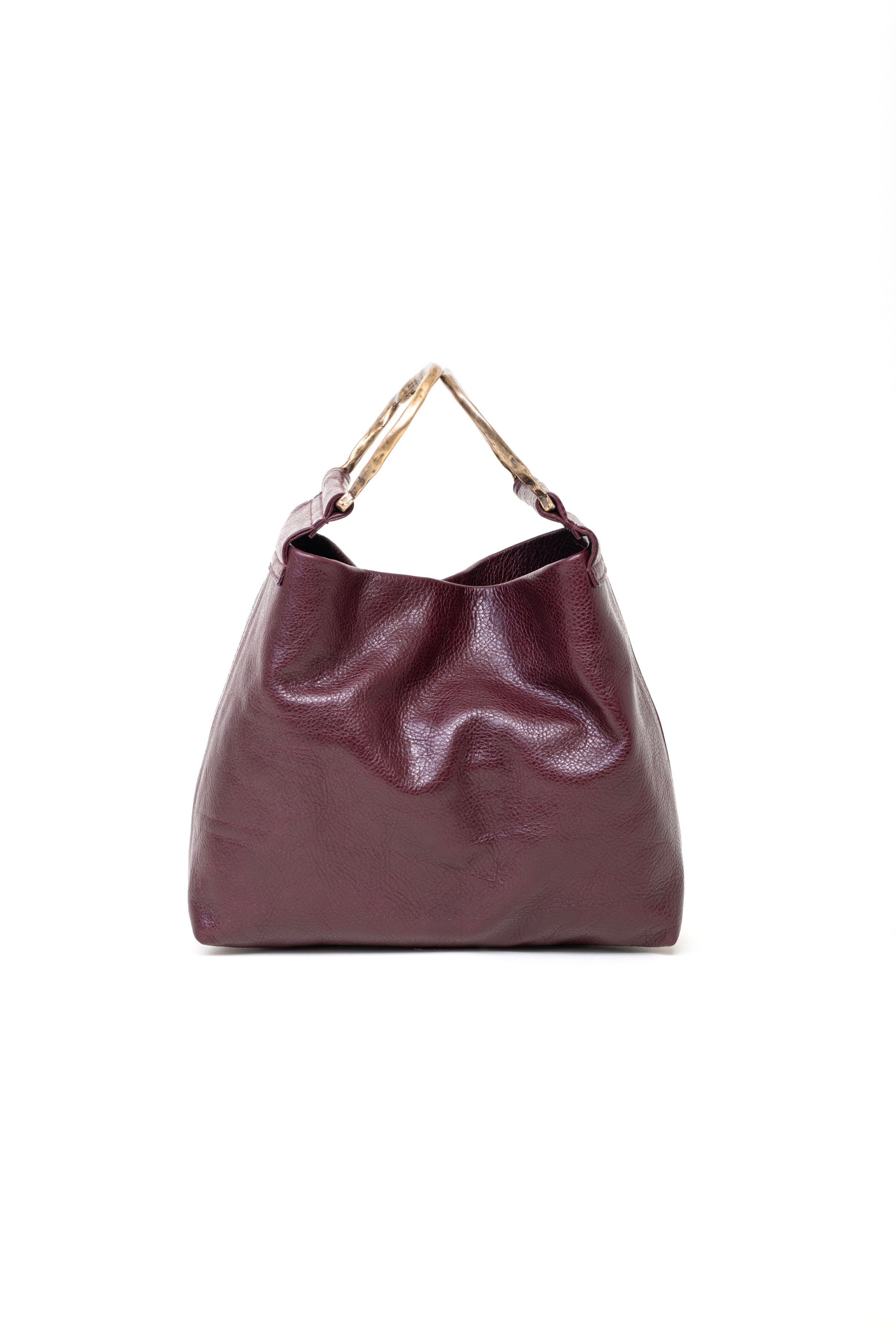 Borsa piccola pouch in pelle colore bordeaux