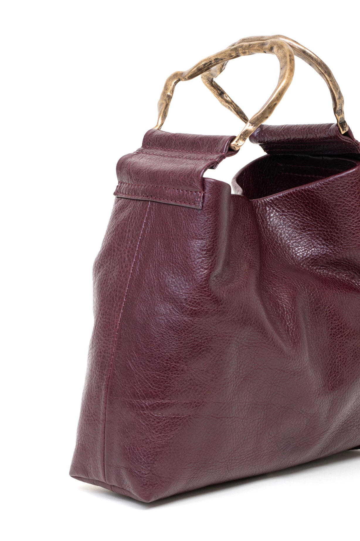 Borsa piccola pouch in pelle colore bordeaux