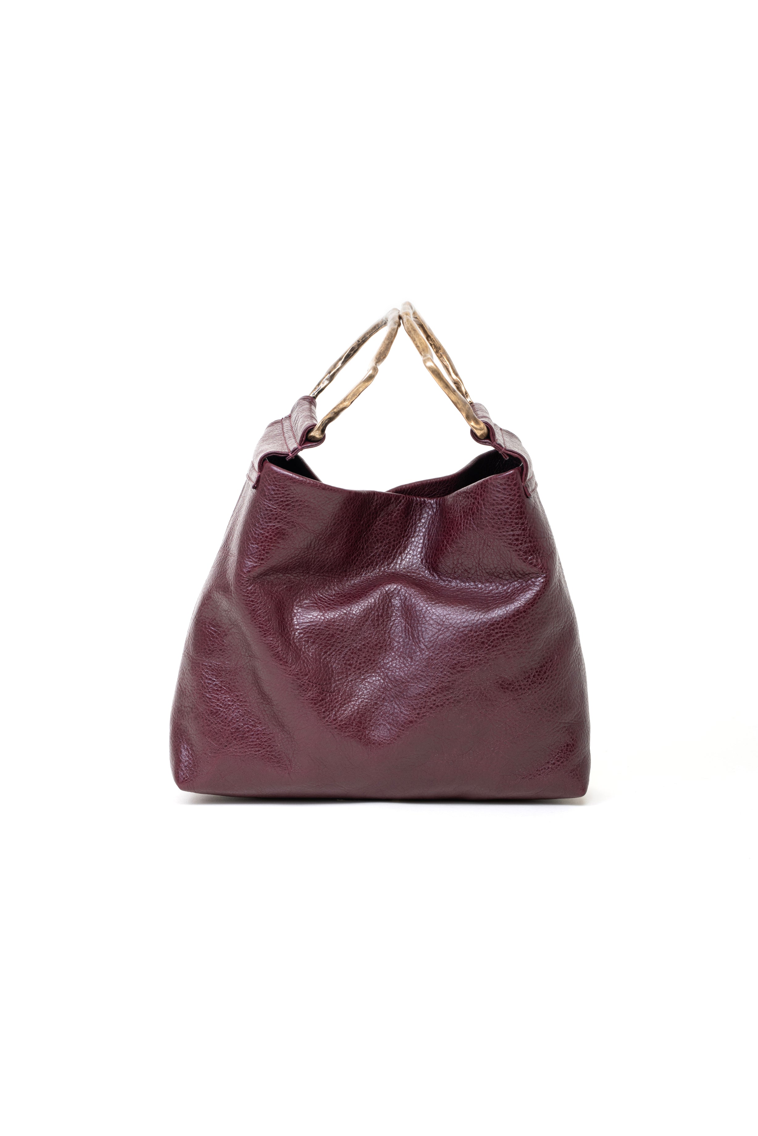 Borsa piccola pouch in pelle colore bordeaux
