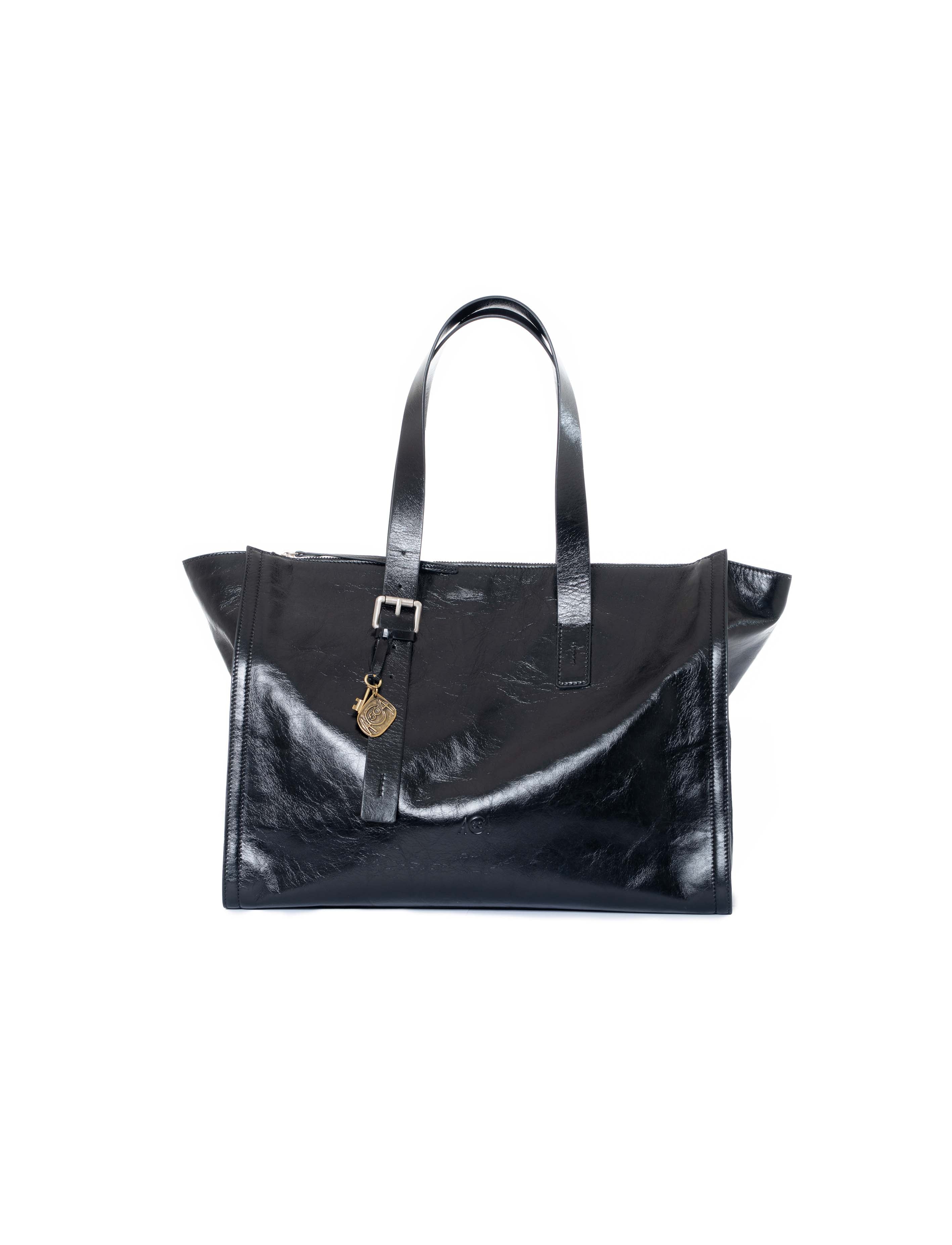 Borsone in pelle colore nero