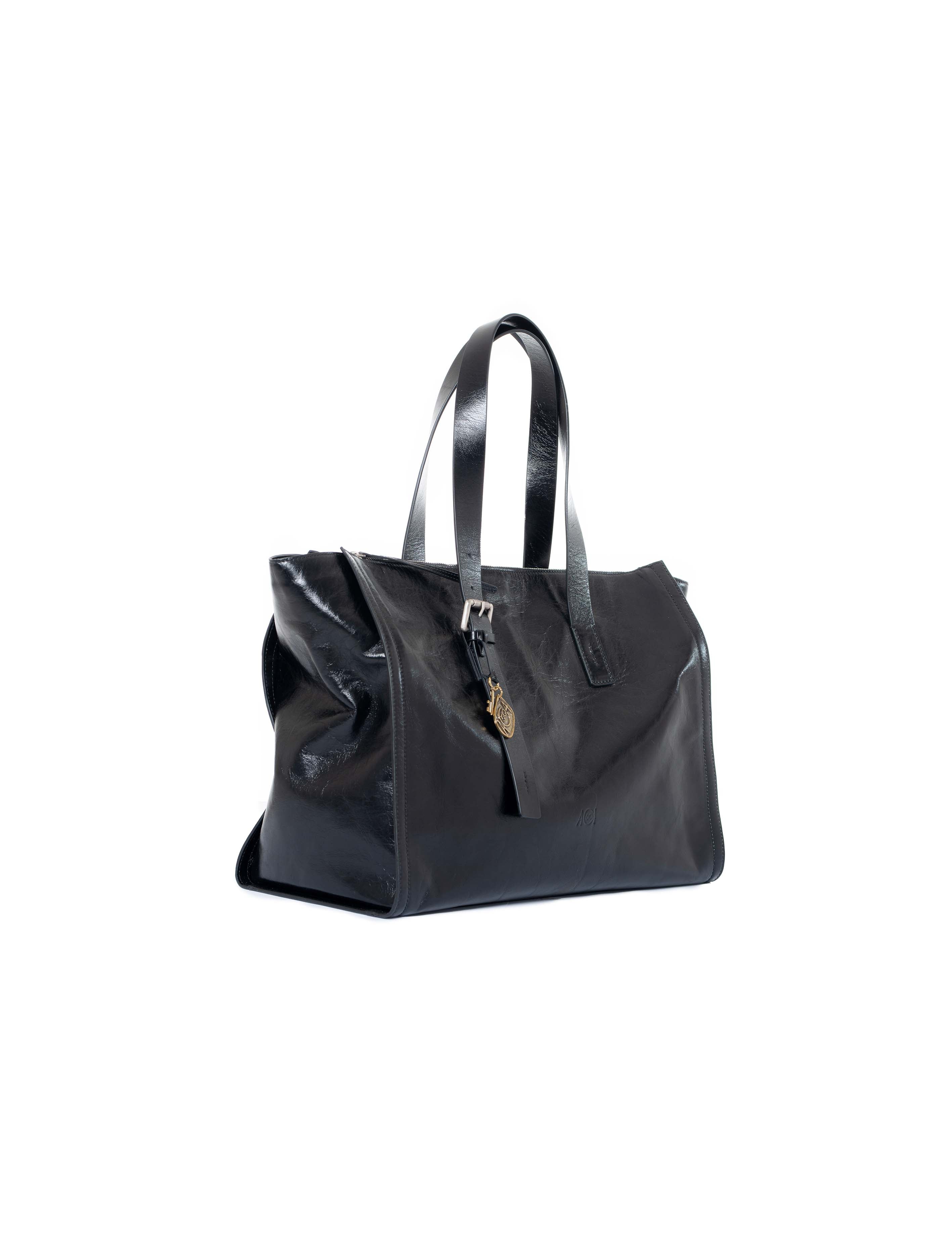 Borsone in pelle colore nero