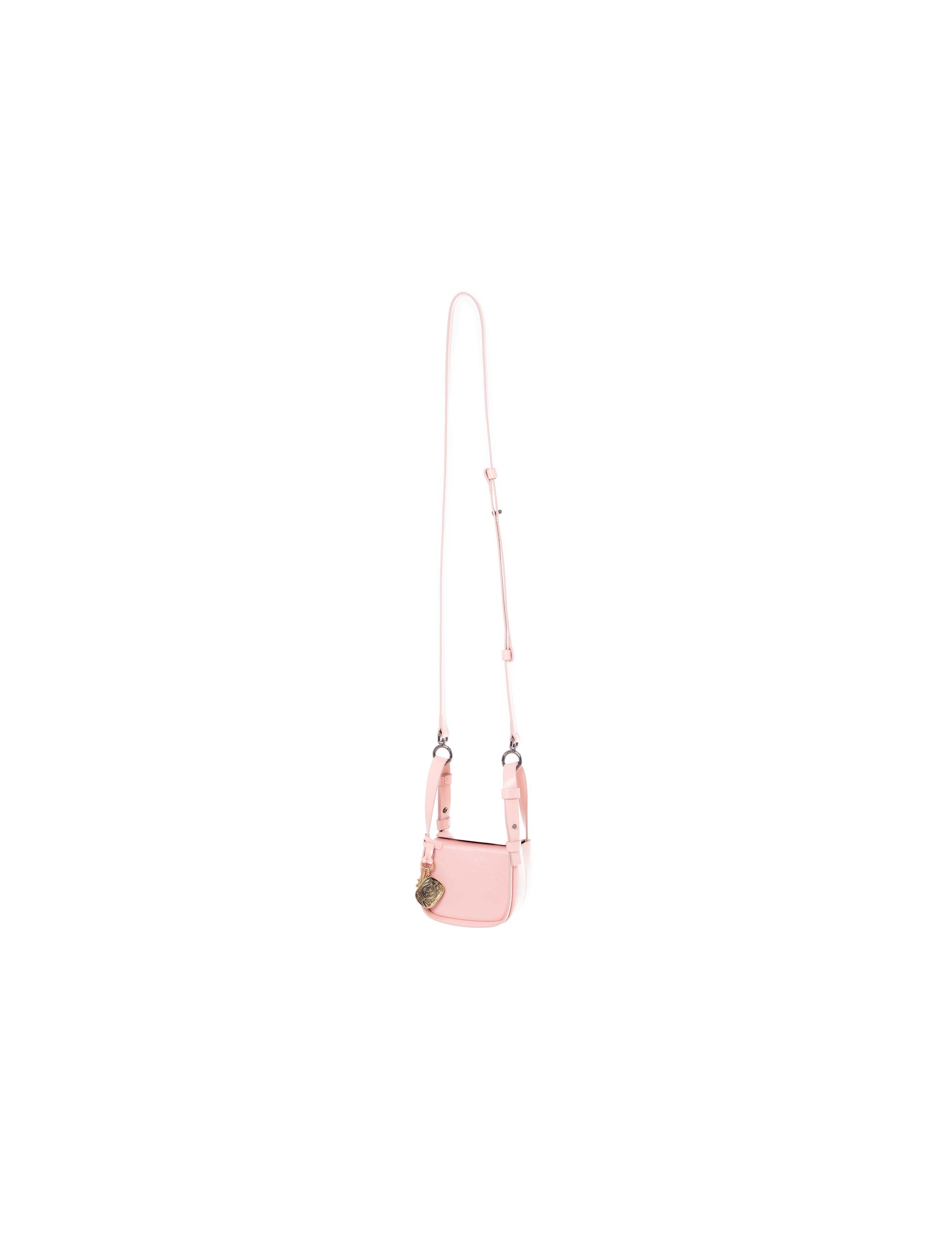 Mini borsa in pelle rosa retro