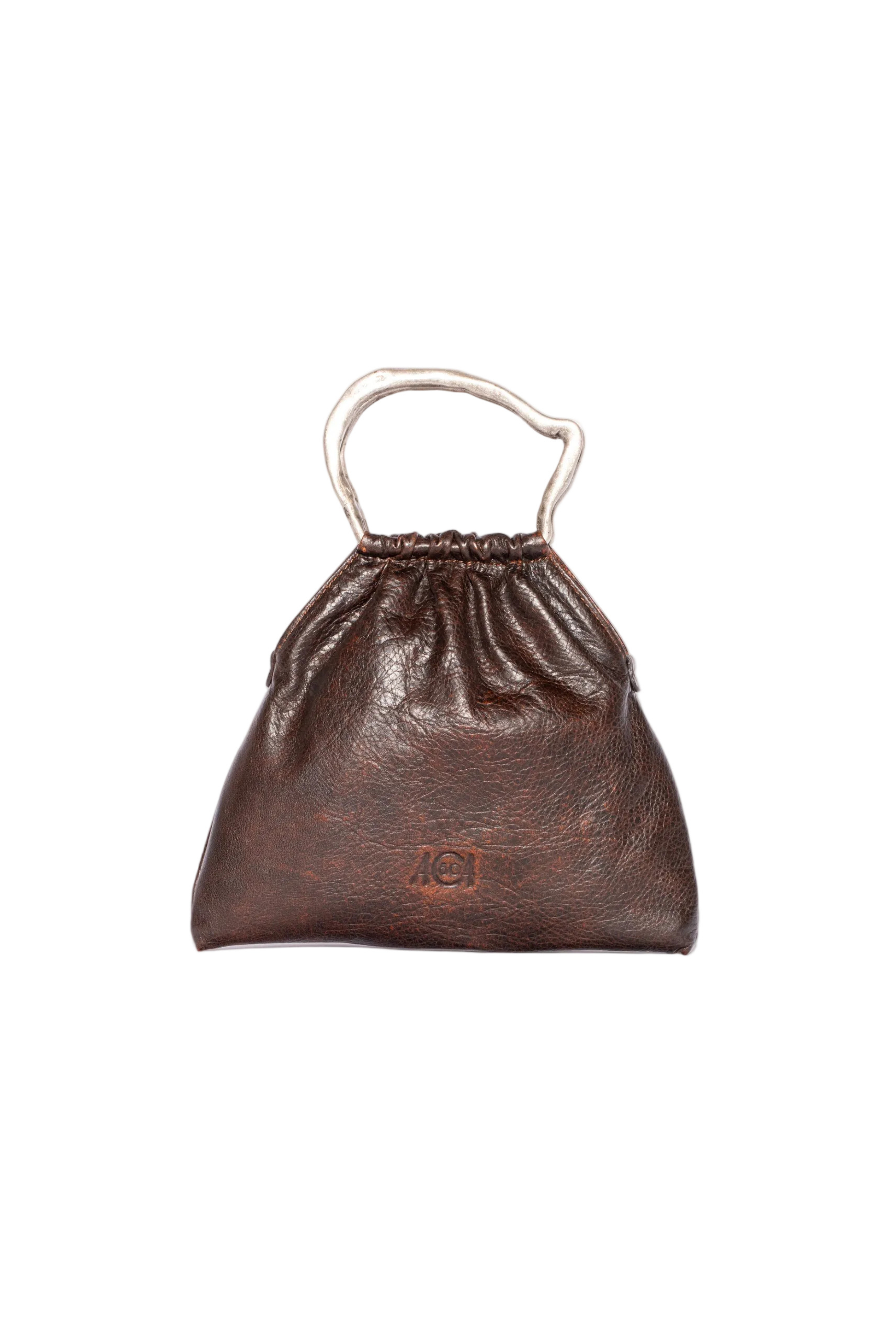 Mini bag pouch in new mexico colore marrone scuro effetto invecchiato