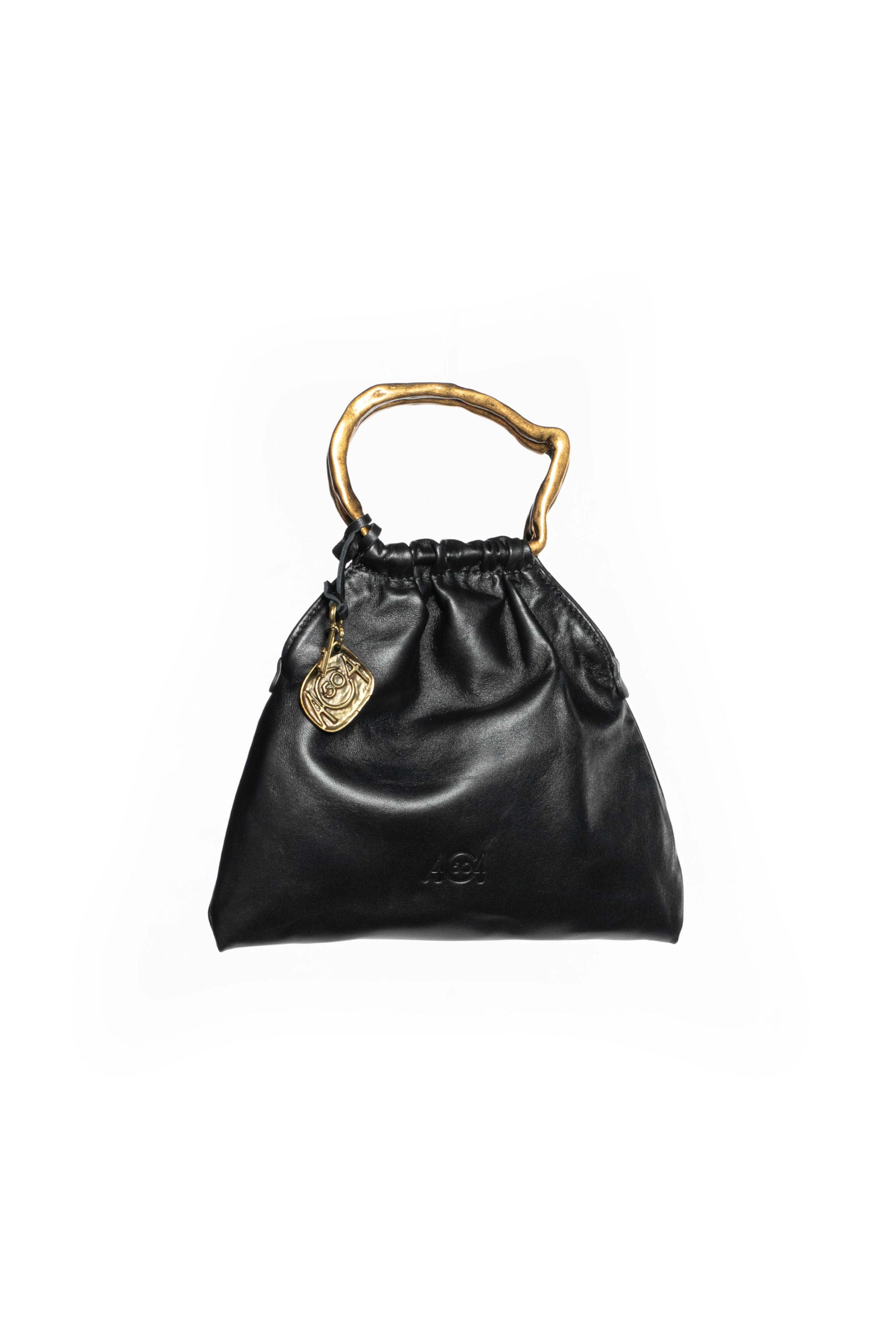 Mini bag pouch in pelle colore nero 