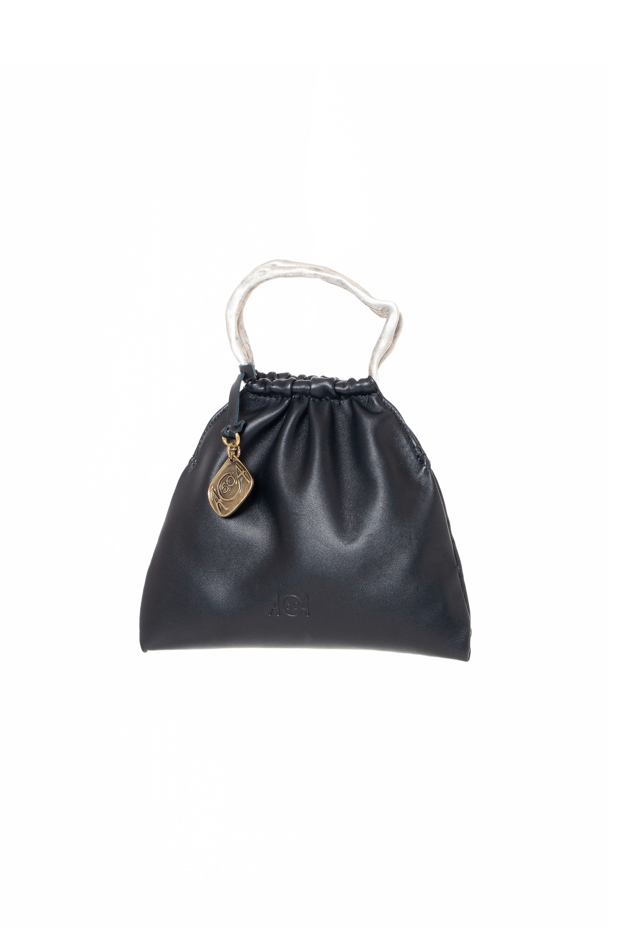 Mini bag pouch in pelle colore nero