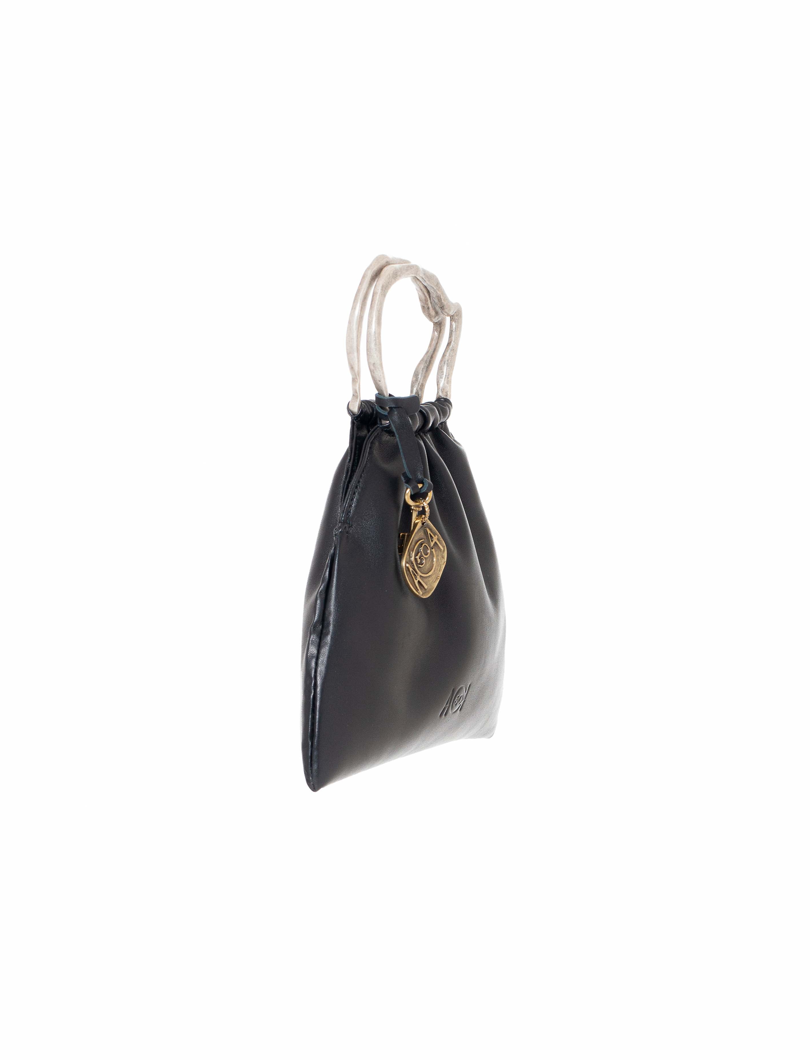 Mini bag pouch in pelle colore nero