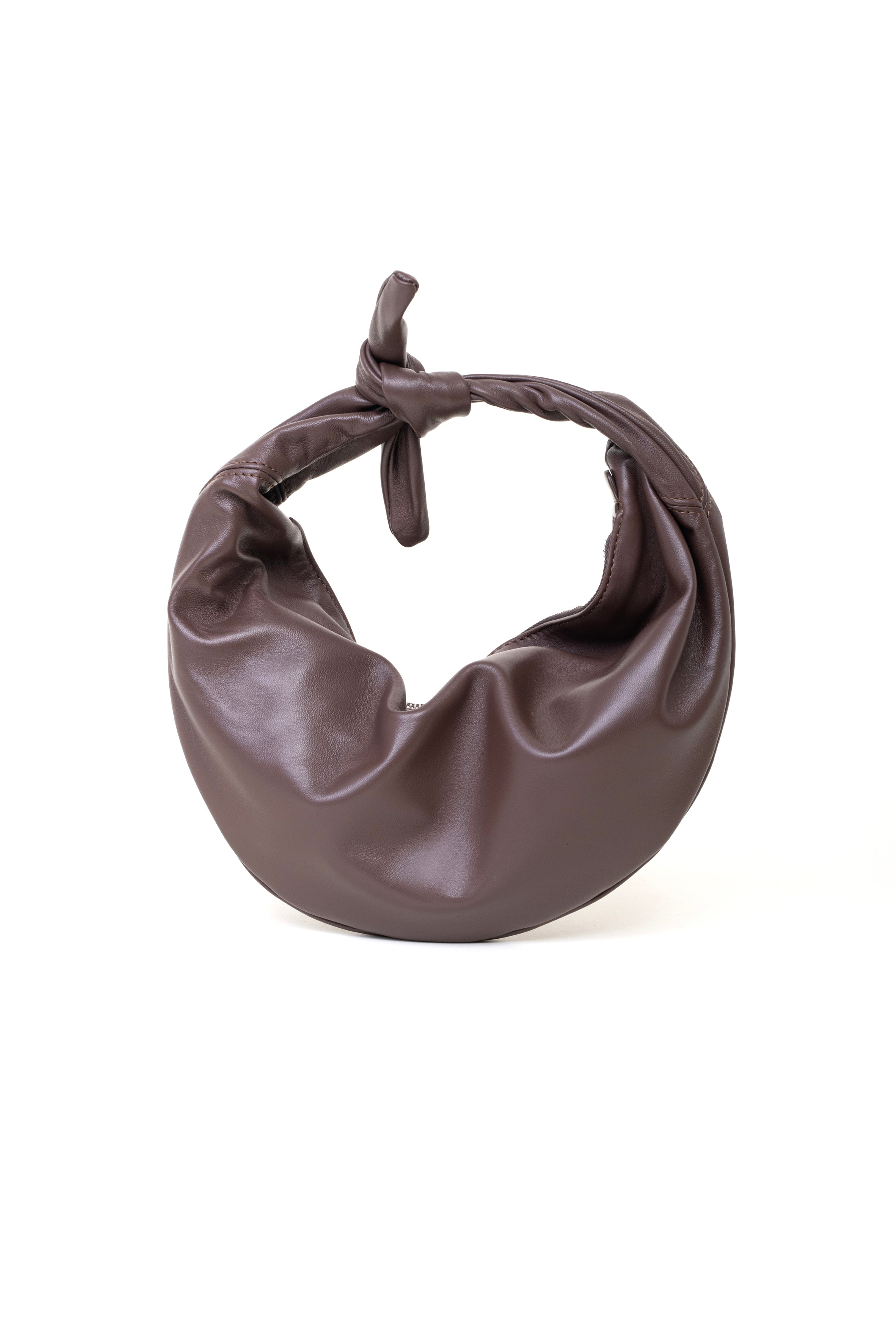 Mini borsa a spalla in pelle colore marrone