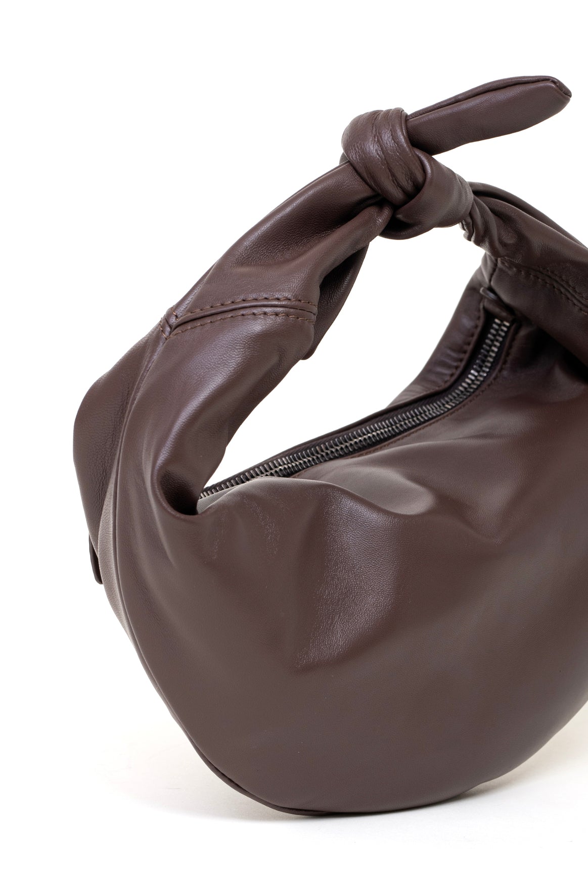 Mini borsa a spalla in pelle colore marrone