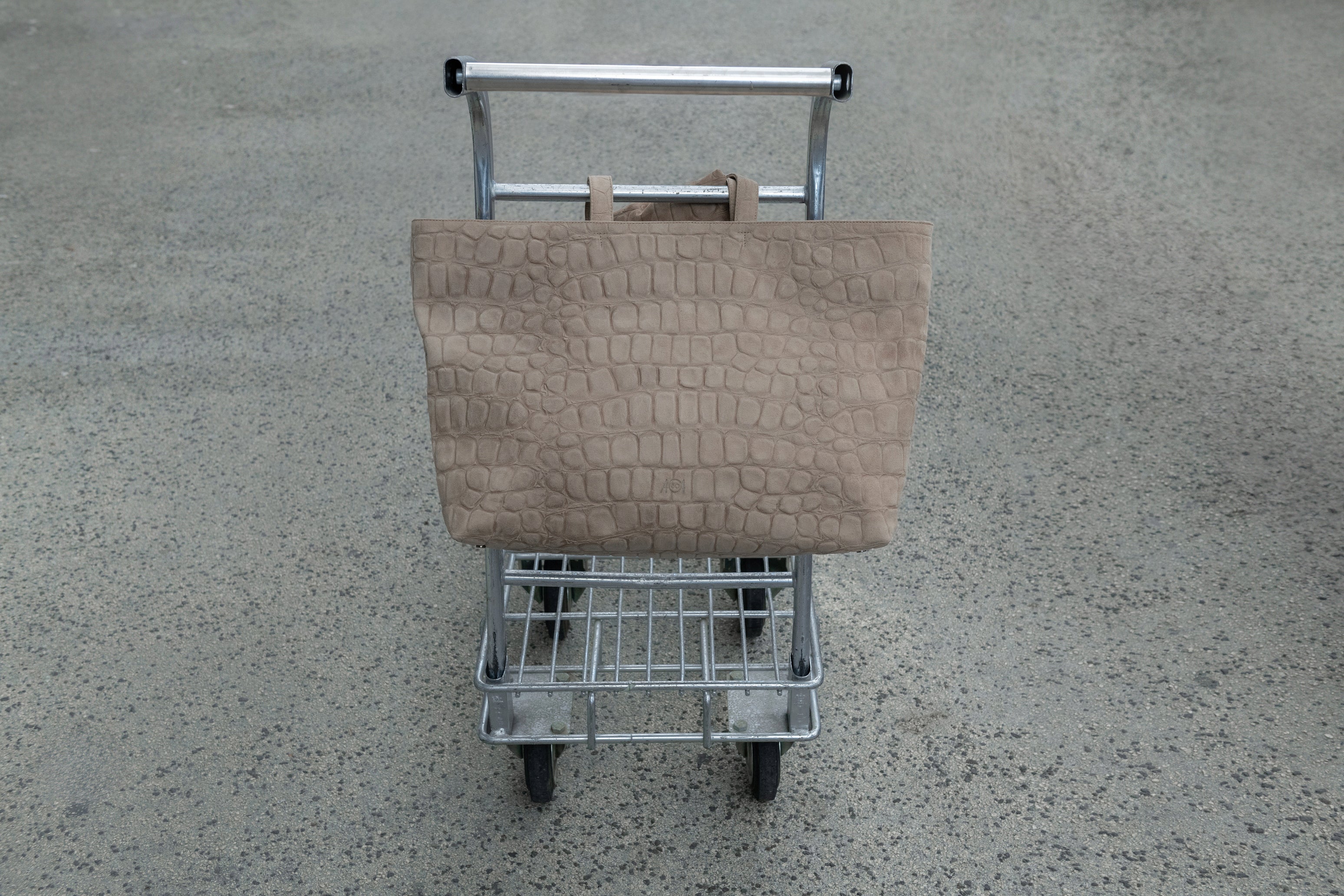 Shopping bag media in cocco colore cocco